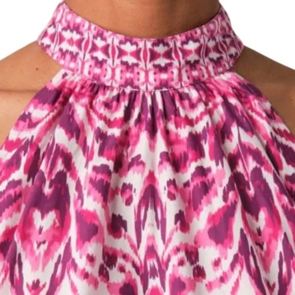 Calypso St Barth Brigitte Batik Magenta Print Maxi Dress Medium - Picture 3 of 16
